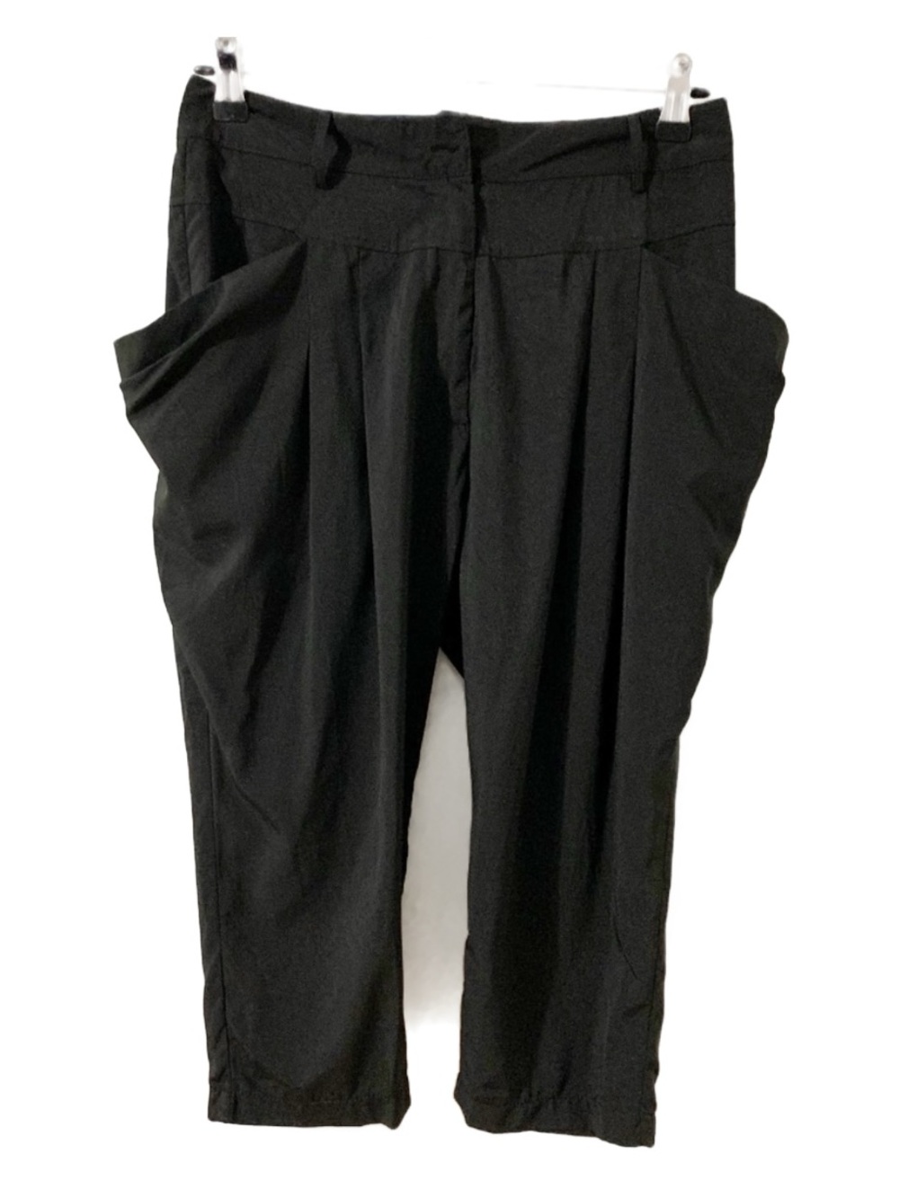 Ya Los Angeles Cotton Blend Lightweight Capris Pants with Side Pockets Black 🖤